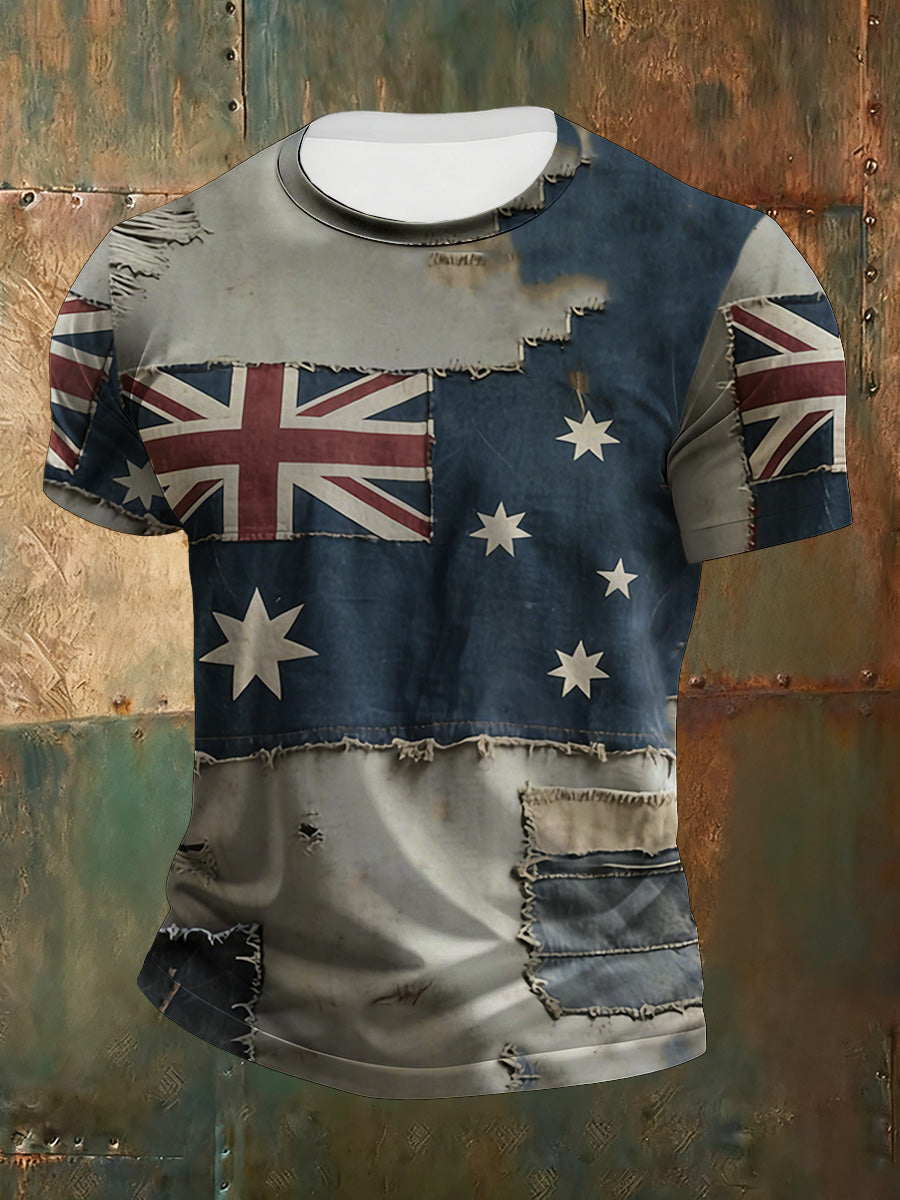Men's Australian Vintage Distressed T-Shirt