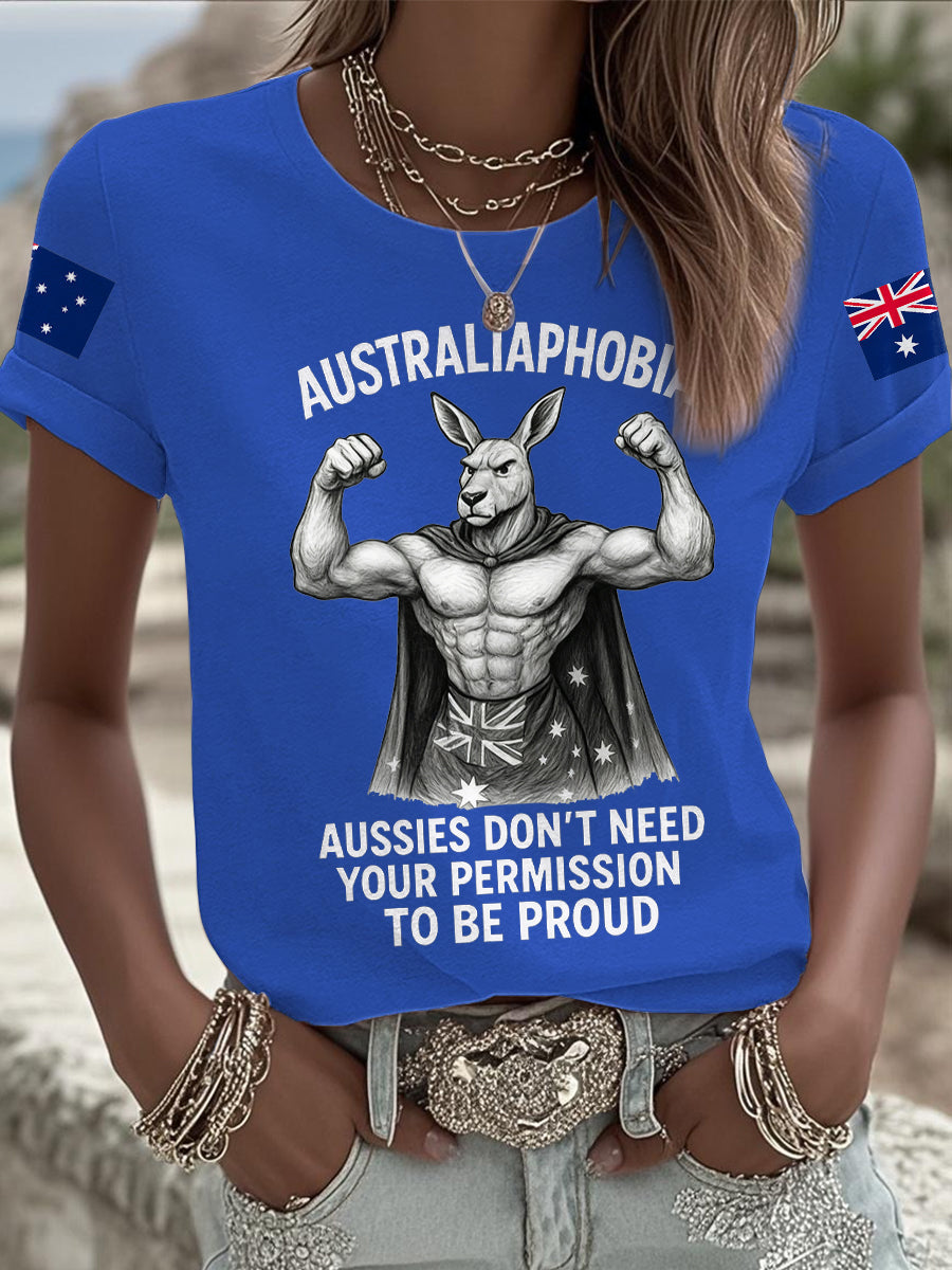 Women's Aussie Flag Proud Printed T-Shirt