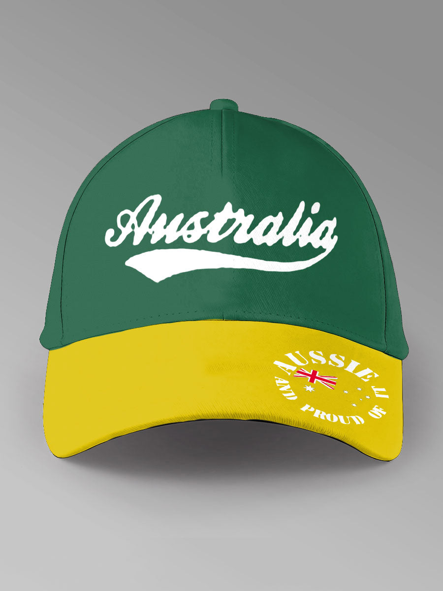 Unisex Aussie Proud Australia Flag Art Printed Hat