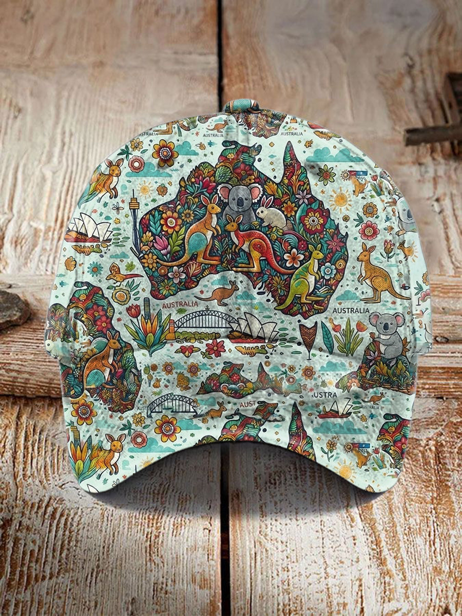 Vintage Australian Holiday Casual Comfortable Washed Cap
