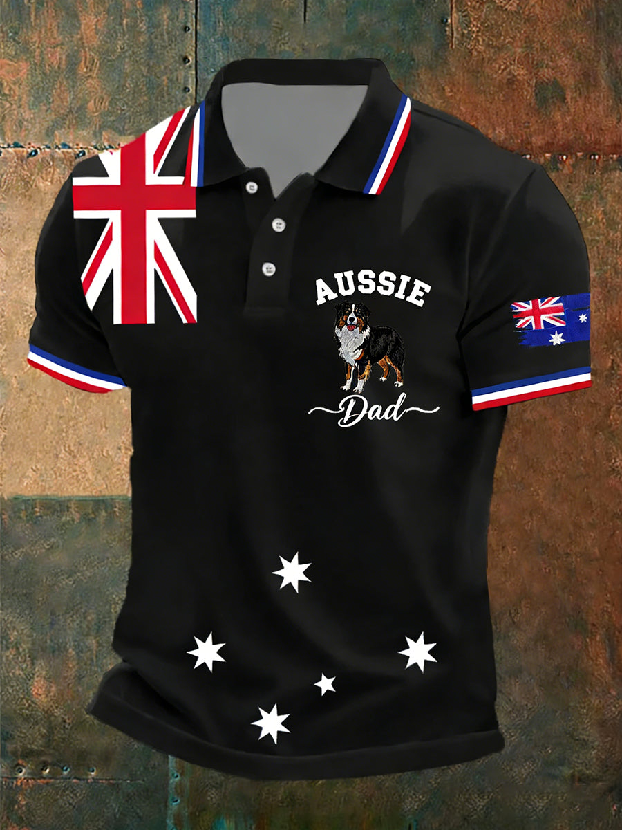 Men's Australian Shepherd Short Sleeve Top