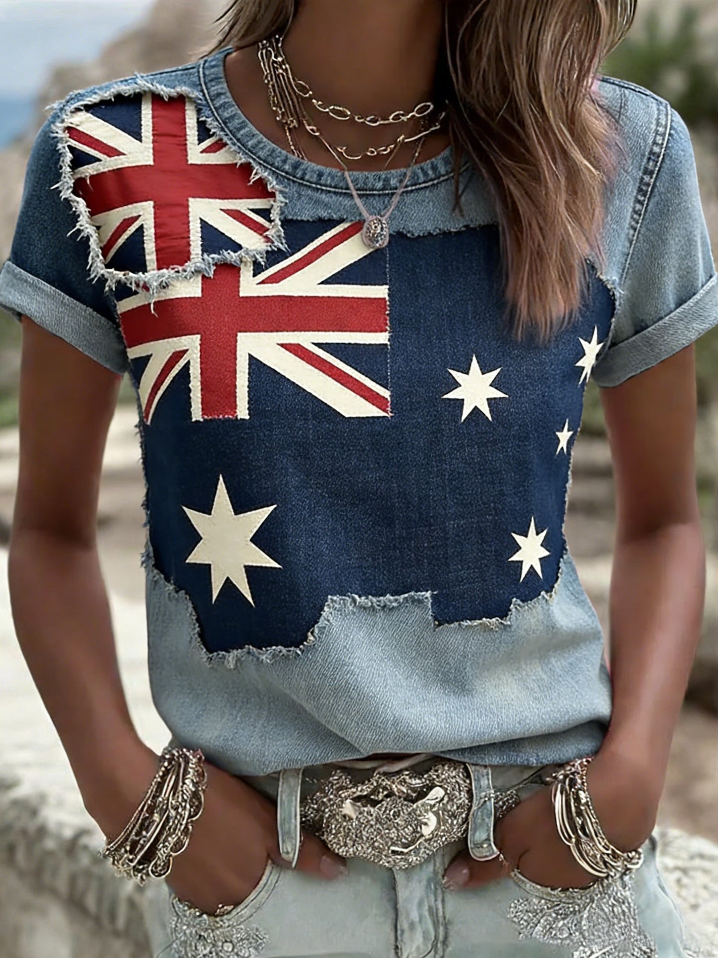 Women's Vintage Australian Holiday Casual Comfortable Short Sleeve T-Shirt