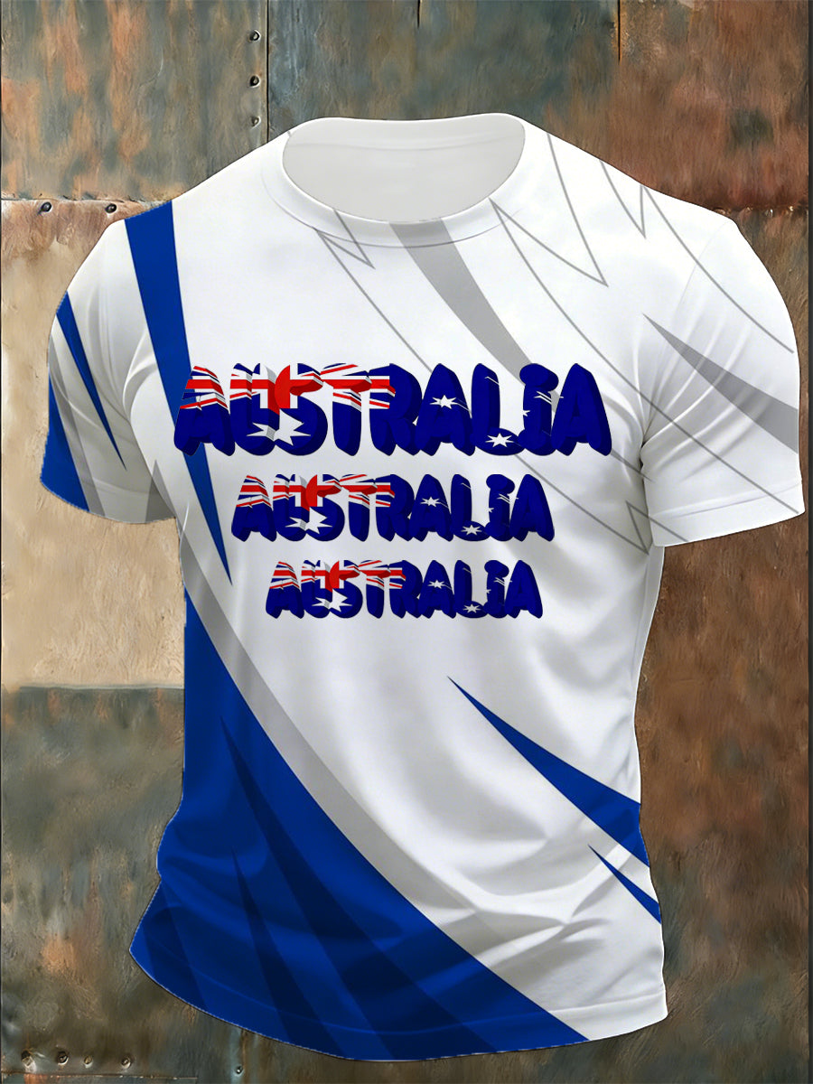 Men's Australian-Inspired Print T-Shirt