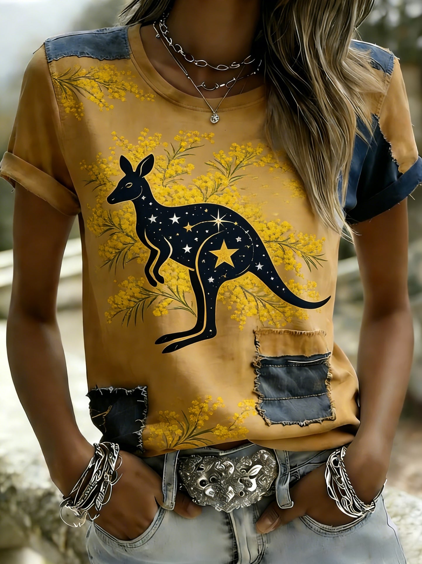 Women's Vintage Australian Holiday Casual Short-Sleeve T-Shirt
