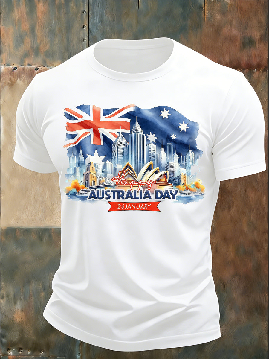 Men's T-Shirt With Australian-Themed Print