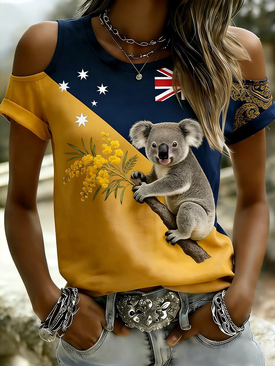 Women's Vintage Australian Holiday Casual Comfortable Short Sleeve T-Shirt