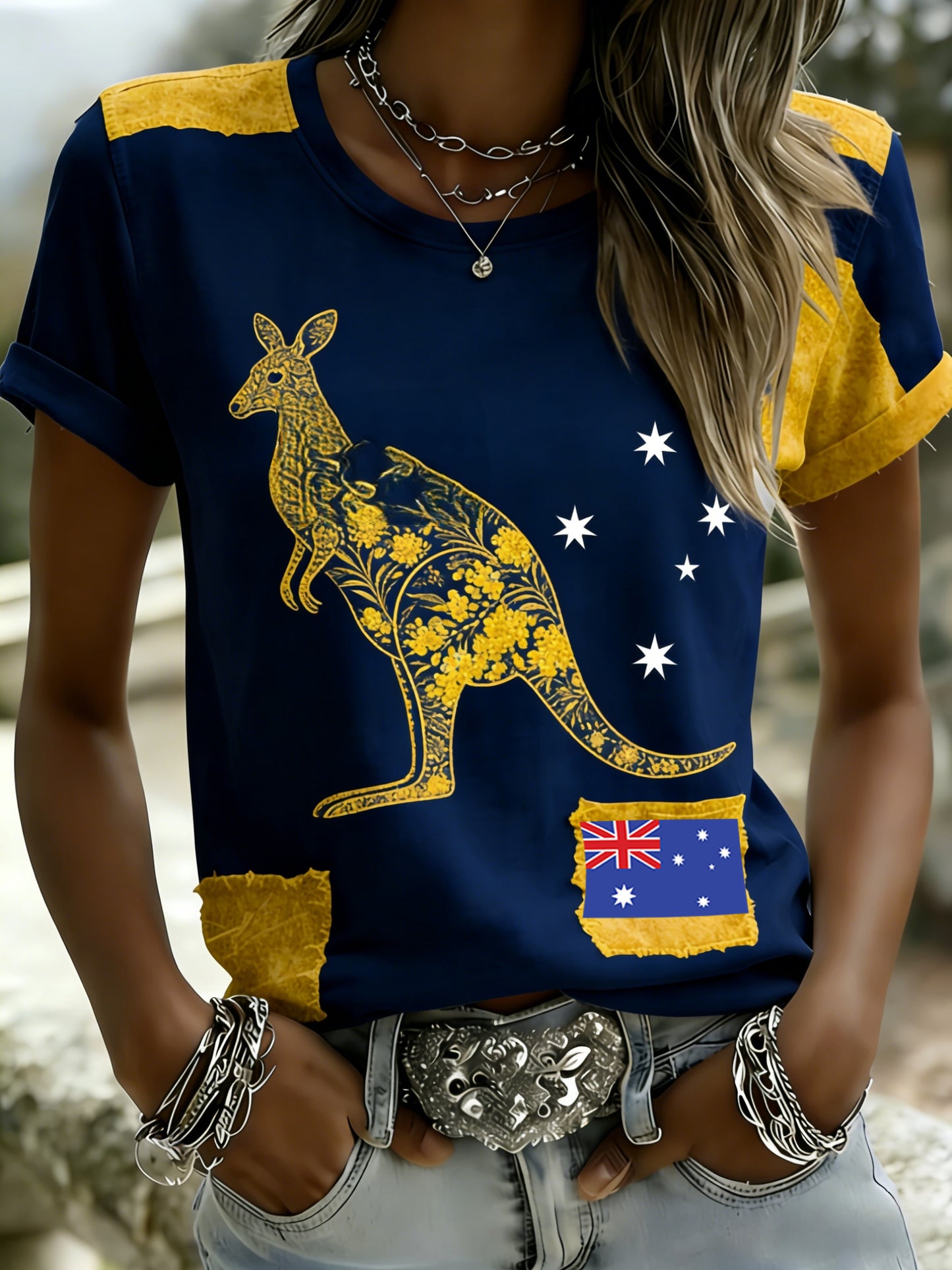 Women's Vintage Australian Holiday Casual Comfortable Short Sleeve T-Shirt
