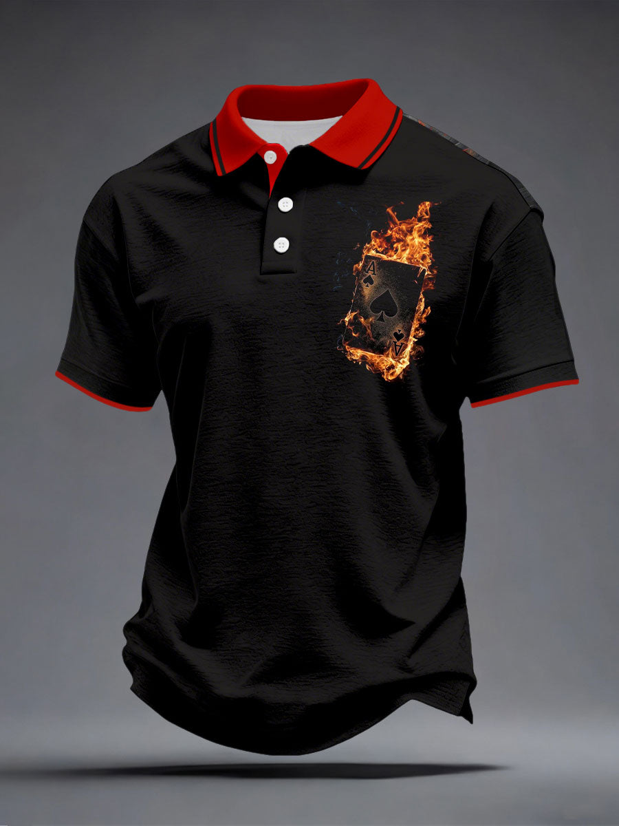 Men's Spade A Playing Card Rose Tops