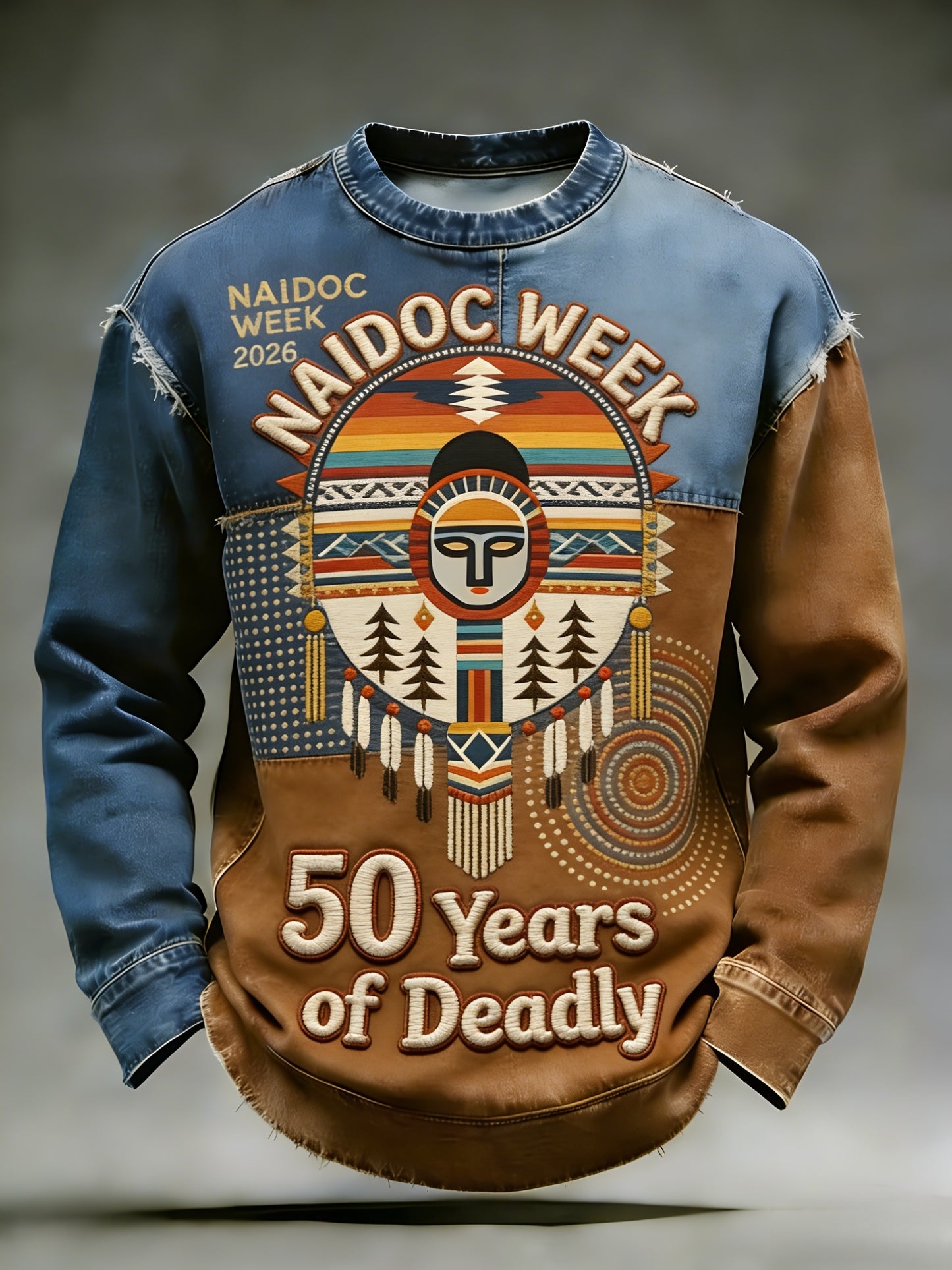 Men's AU Aboriginal Culture Art NAIDOC Week Printed Casual Tops