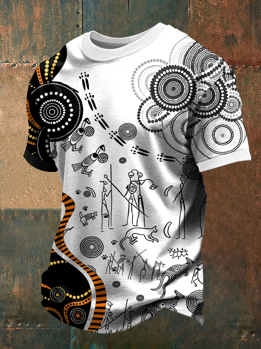 Men's AU Aboriginal Culture Printed short sleeves t-shirt