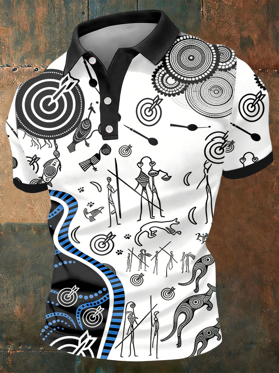Men's AU Aboriginal Culture Printed polo shirt