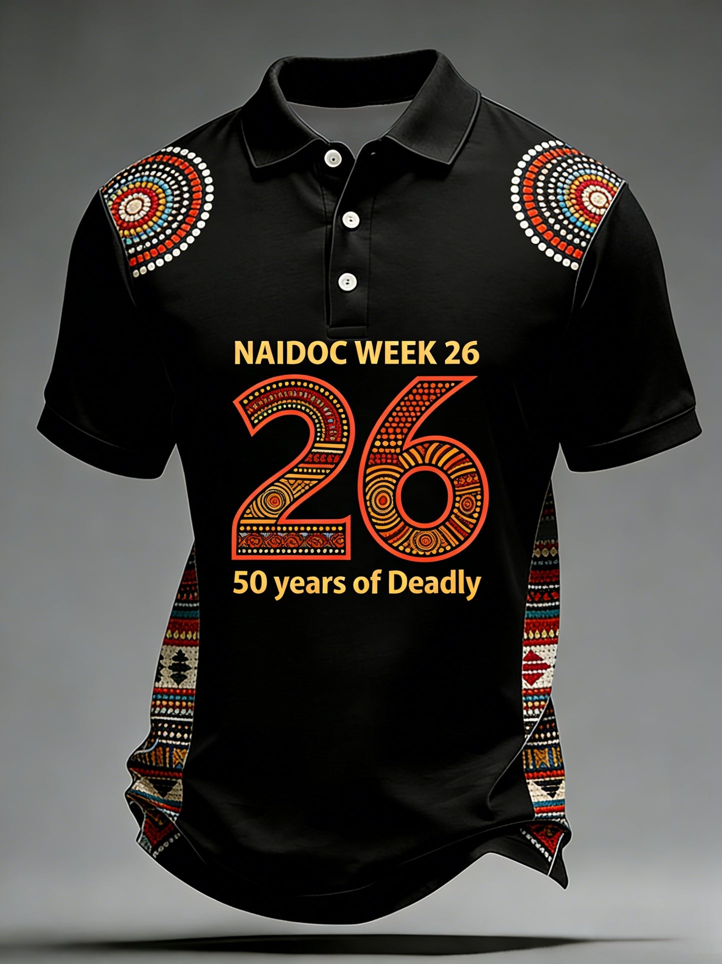 Men's AU Aboriginal Art NAIDOC Week Printed T-Shirt