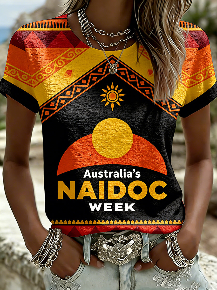 Women's Naidoc Week Elements Print T-Shirt