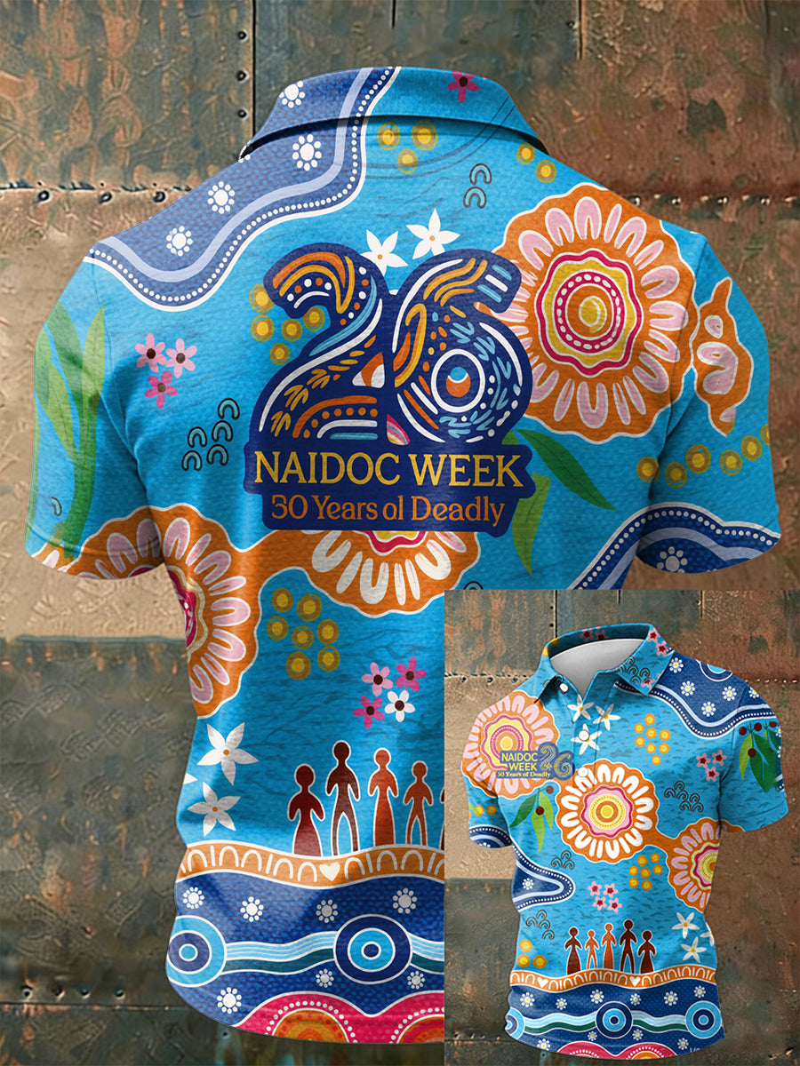 Men's AU Aboriginal Culture Art NAIDOC Week Printed Casual Tops