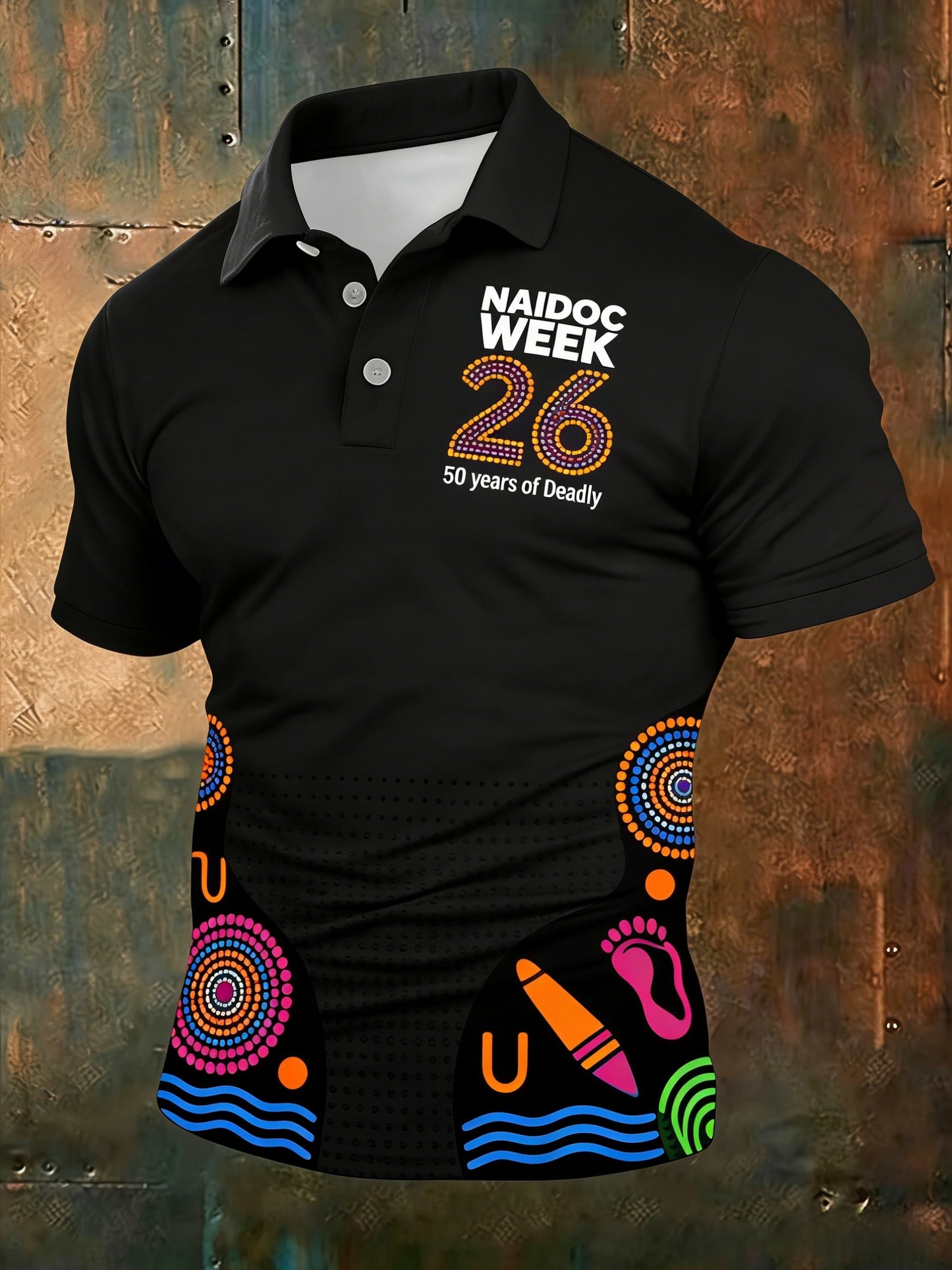 Men's AU Aboriginal Culture Art NAIDOC Week Printed Casual Tops