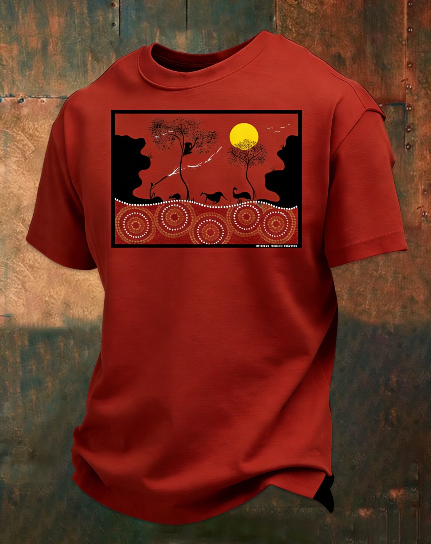 Men's AU Aboriginal Culture Printed Short-Sleeve T-Shirt