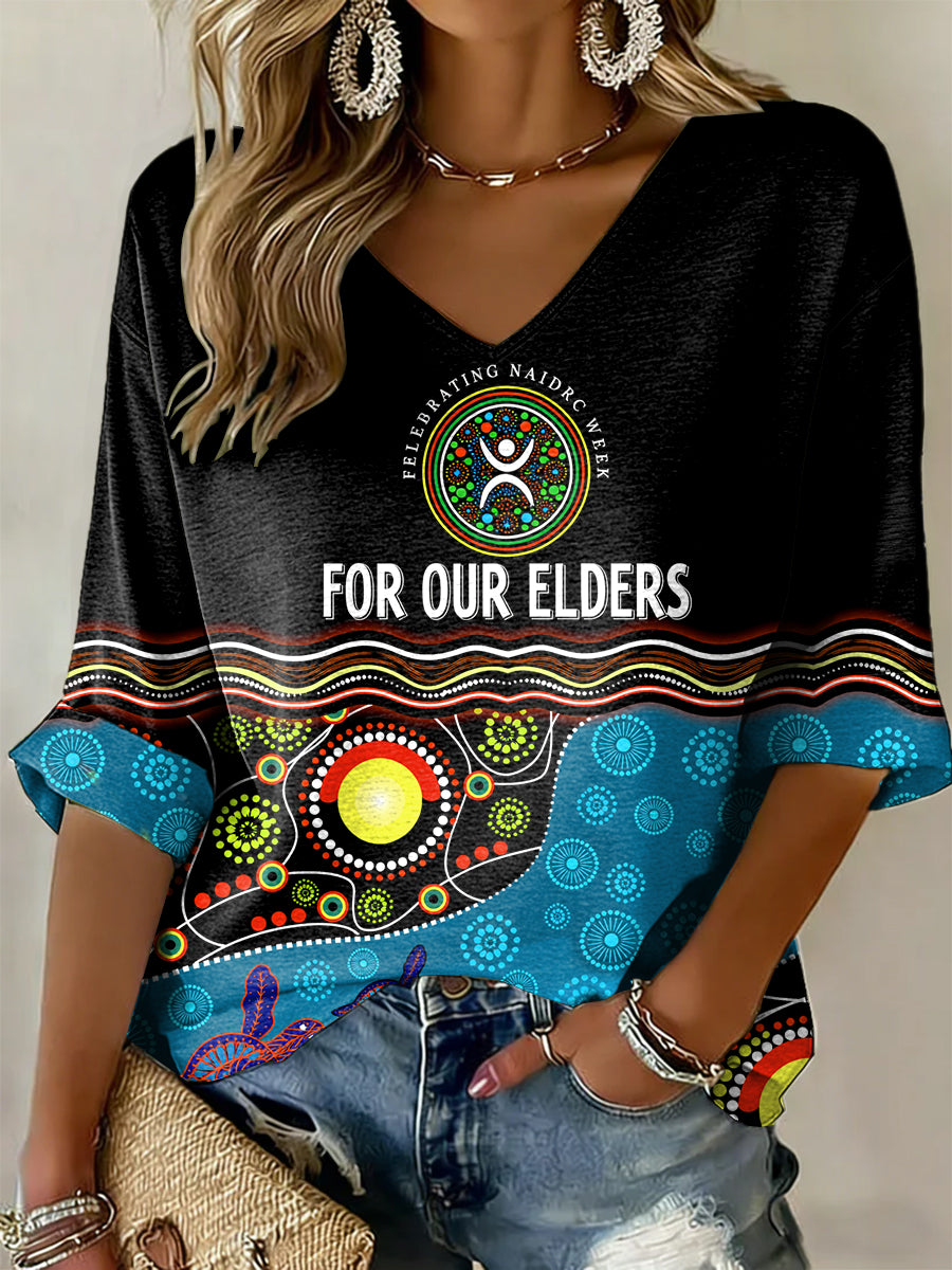 Women's AU Aboriginal Art NAIDOC Week Printed Tops