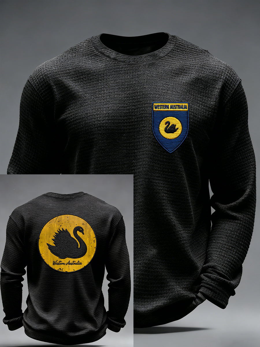Men's Western Australia Day Waffle Long Sleeve T-Shirt