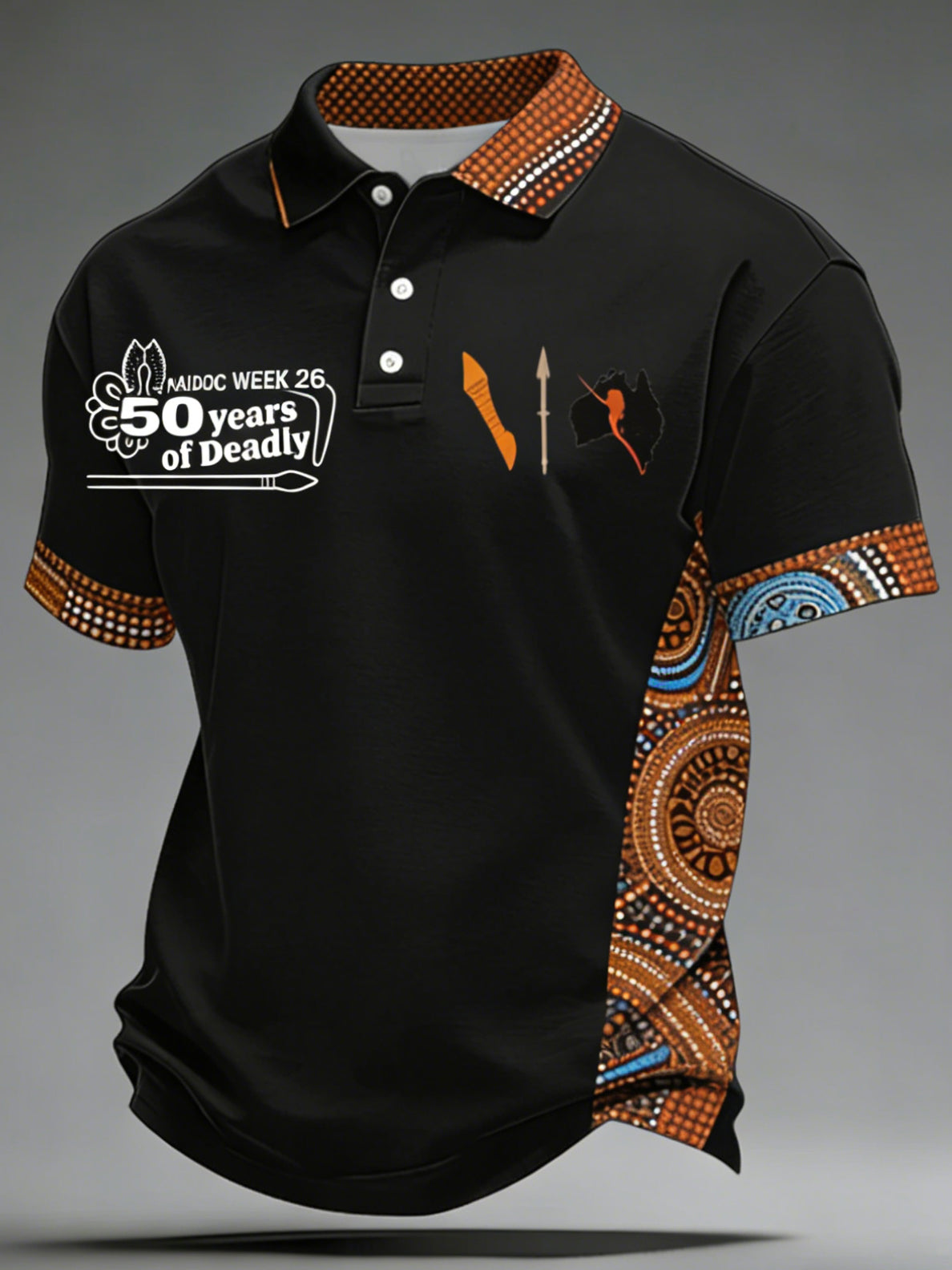 Men's AU Aboriginal Culture Art NAIDOC Week Printed Casual Tops