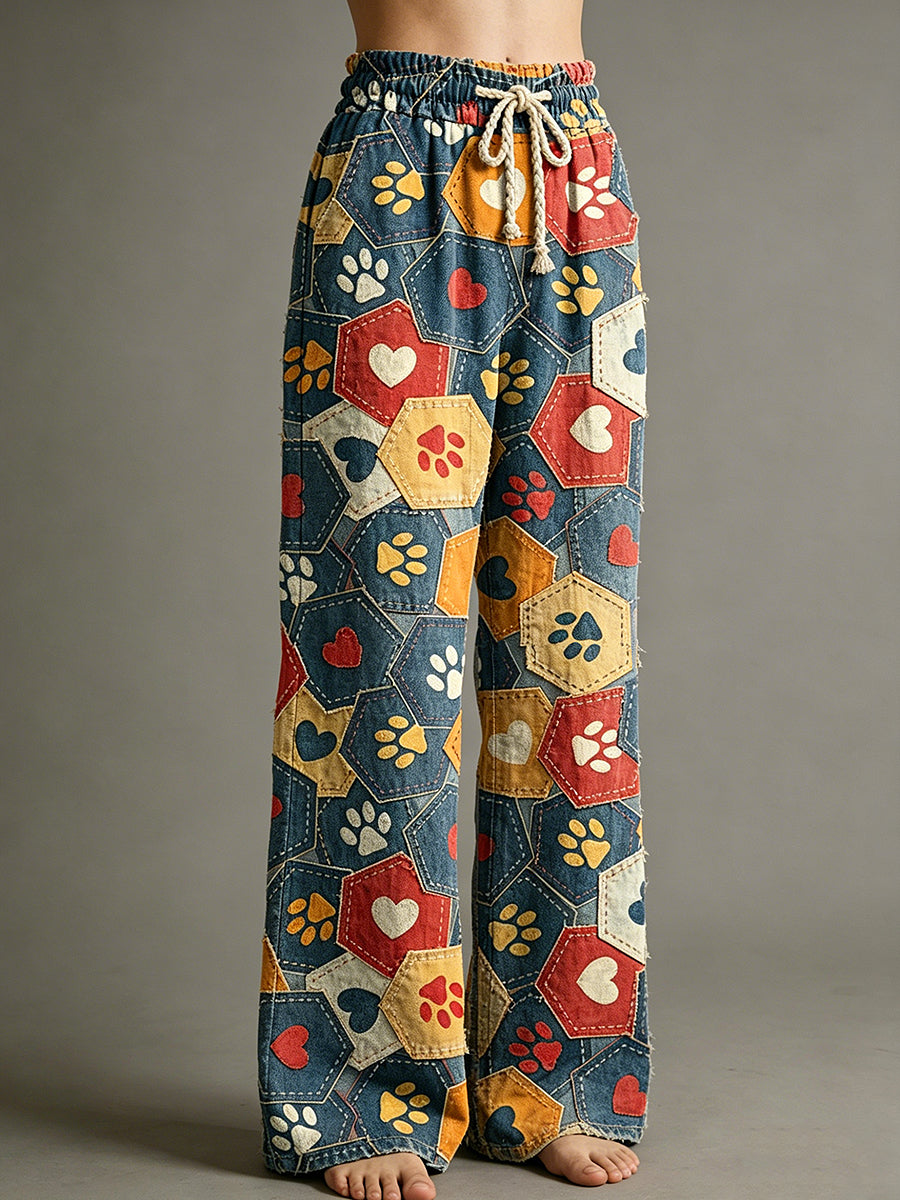 Women's Animal Art Print Trousers