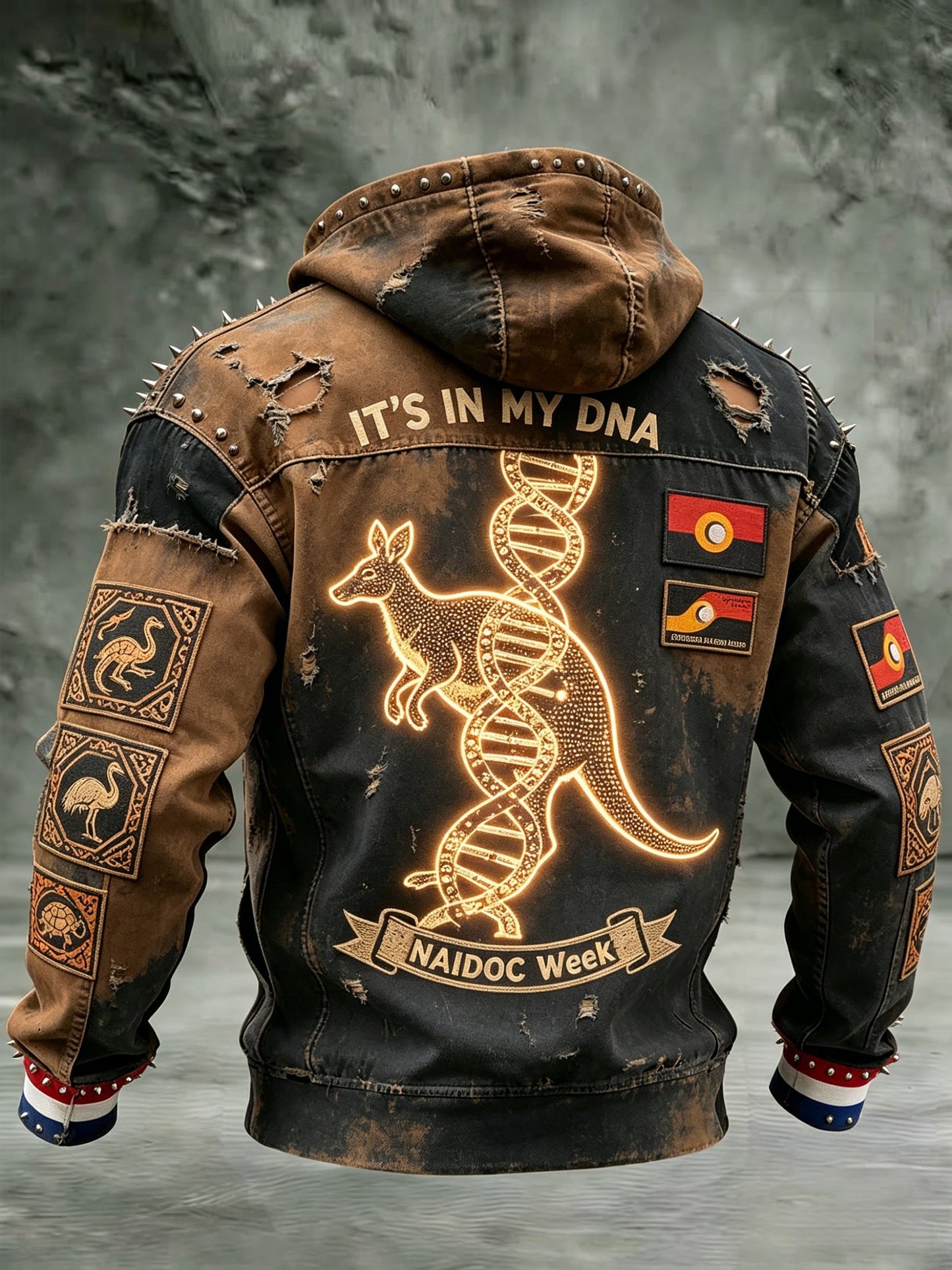 Men's AU Aboriginal Culture IT'S IN MY DNA Hooded Sweatshirt