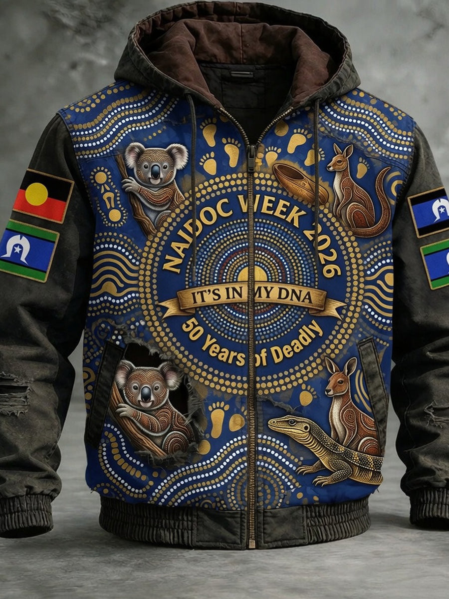 Retro Australian NAIDOC Week Art Print Casual Jacket