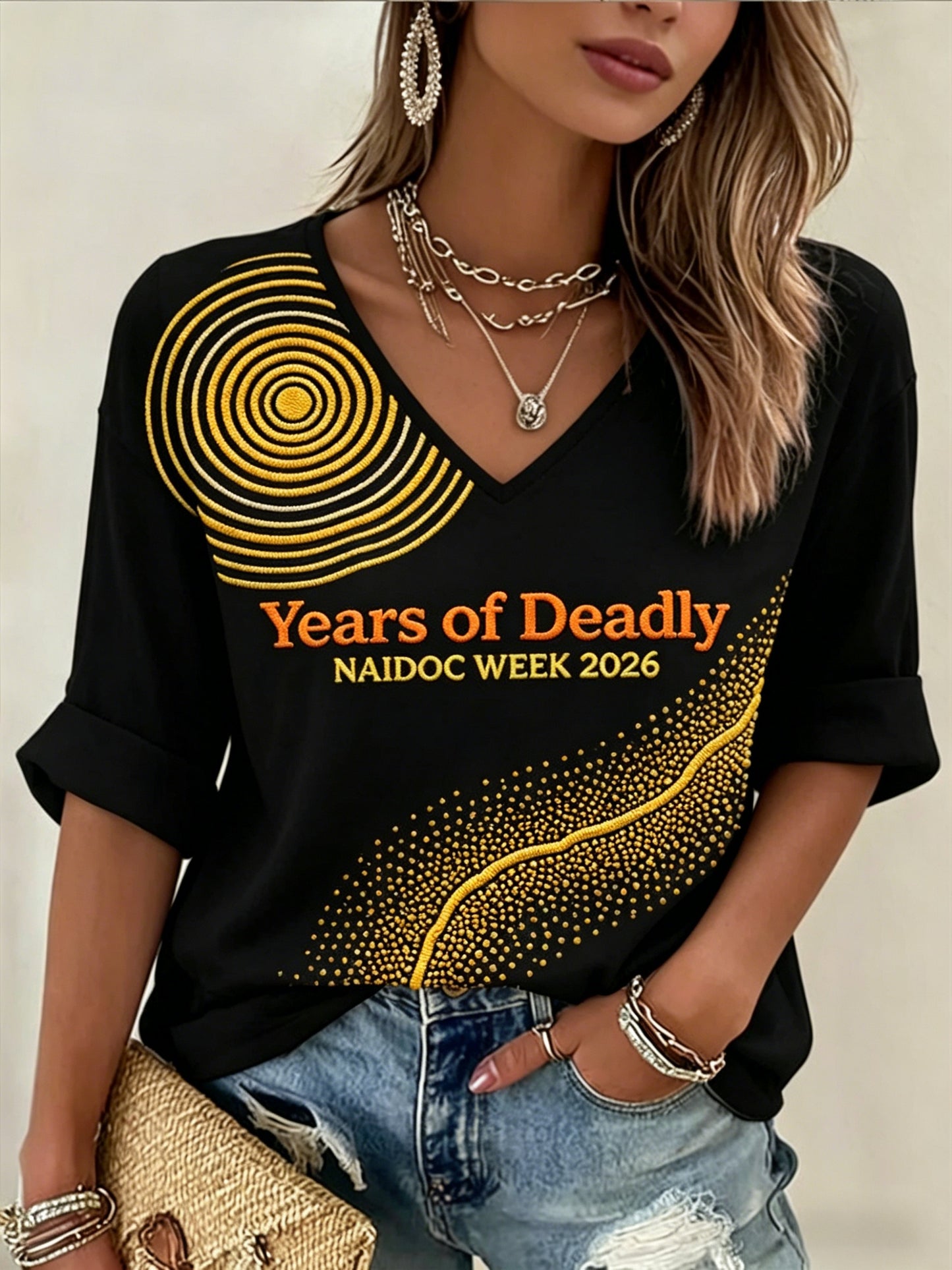 Women's AU Aboriginal Art NAIDOC Week Printed Top