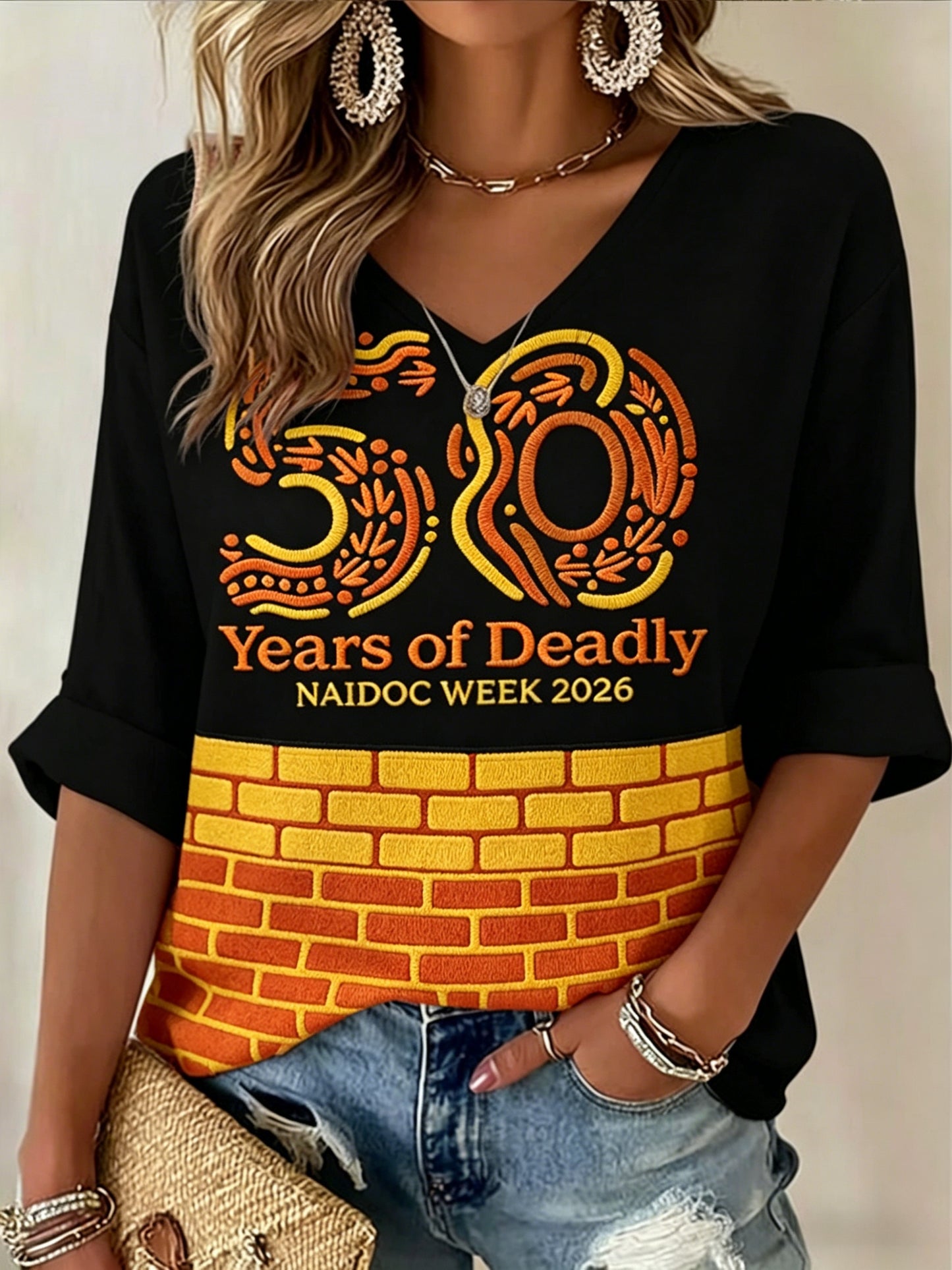 Women's AU Aboriginal Art NAIDOC Week Printed Top