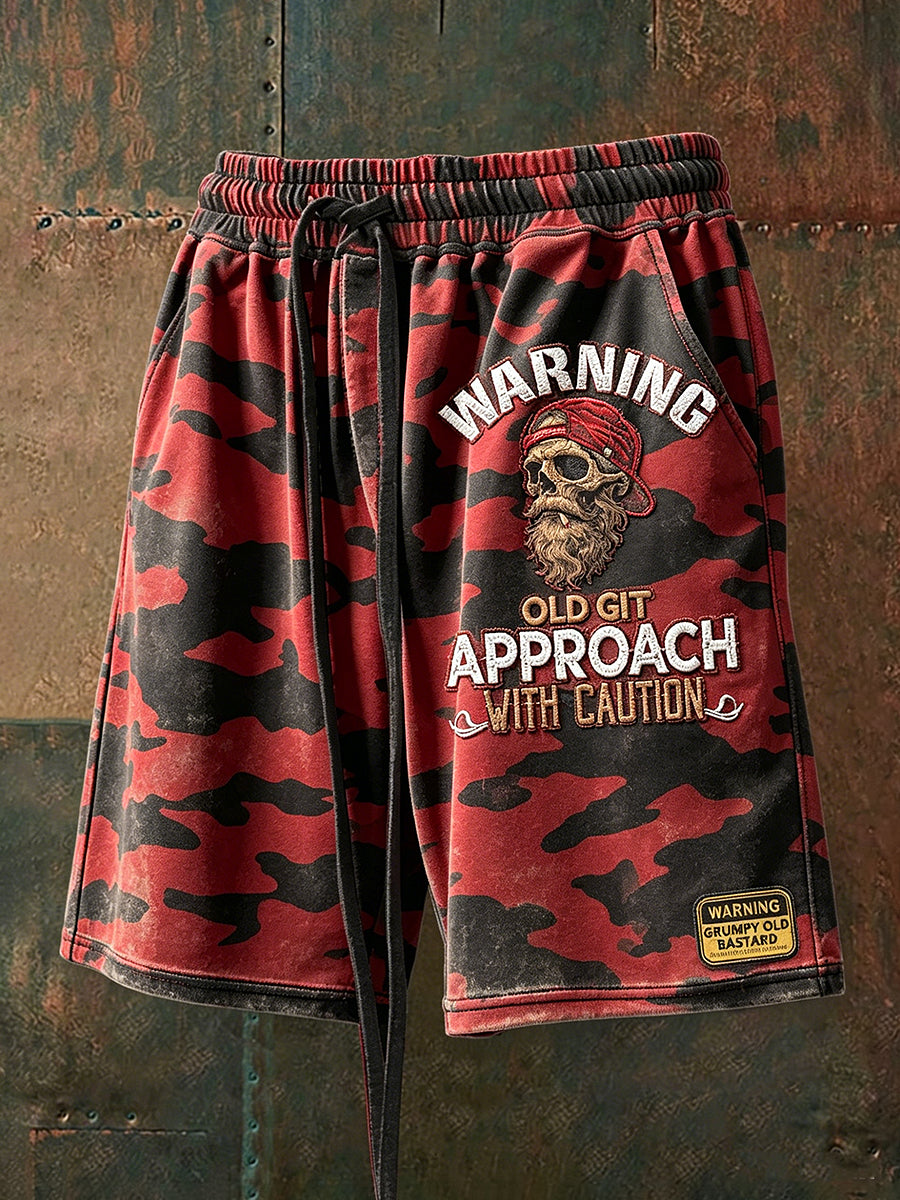 Men's Old Fuckers Club Print Casual shorts