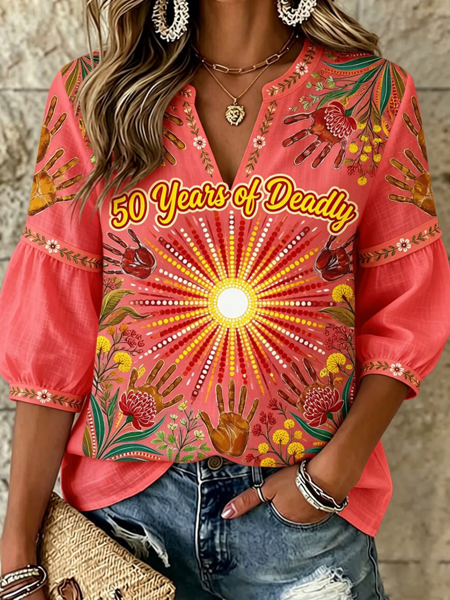 Retro Australian NAIDOC Week Art Print Casual Top