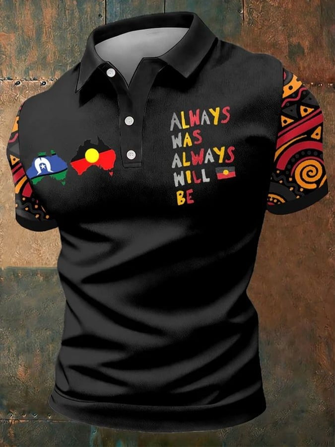 Men's AU Aboriginal Culture Printed Casual Tops