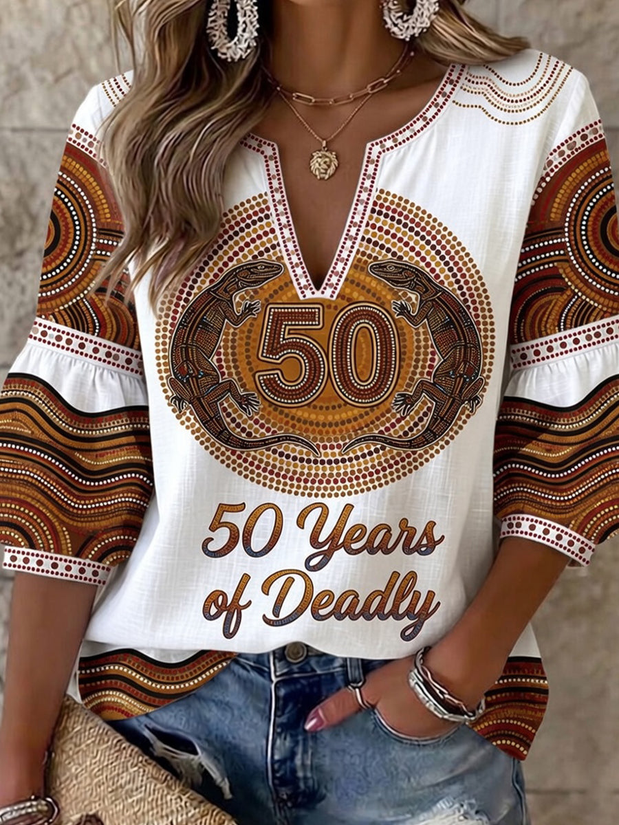 Retro Australian NAIDOC Week Art Print Casual Top