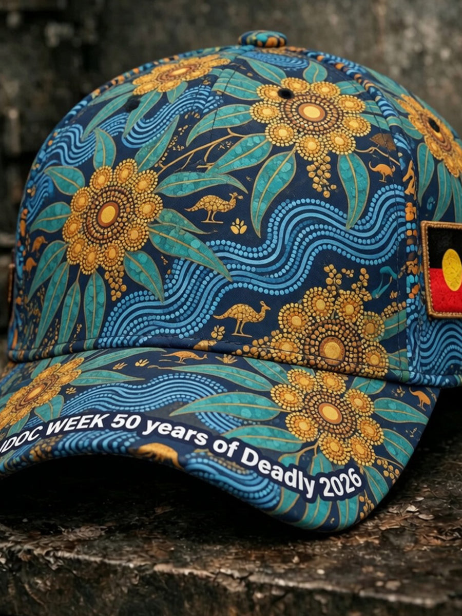 Unisex Retro Australian NAIDOC Week Art Print Casual Baseball Cap