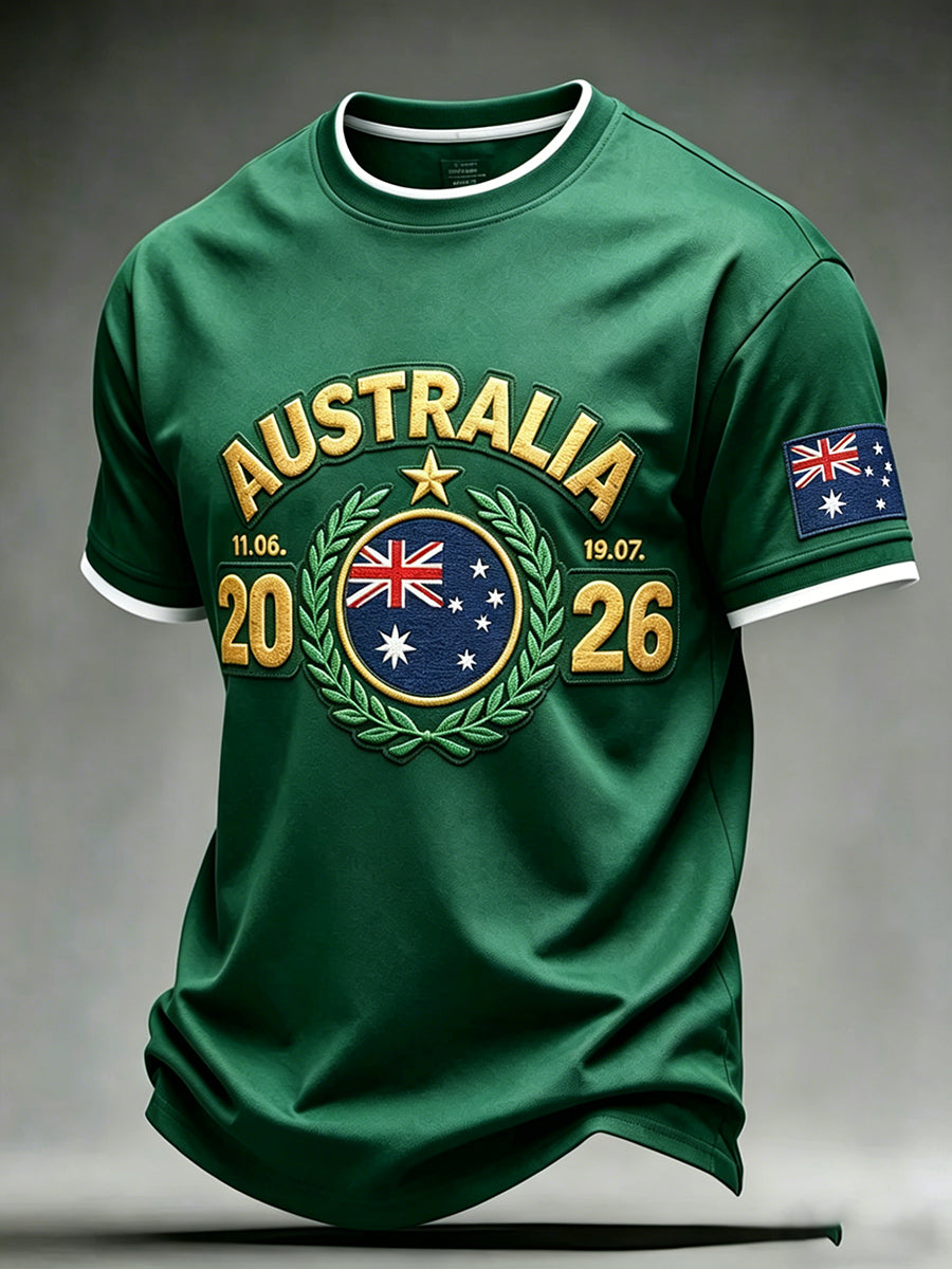 Men's Australian Football Lover Short Sleeve T-shirt