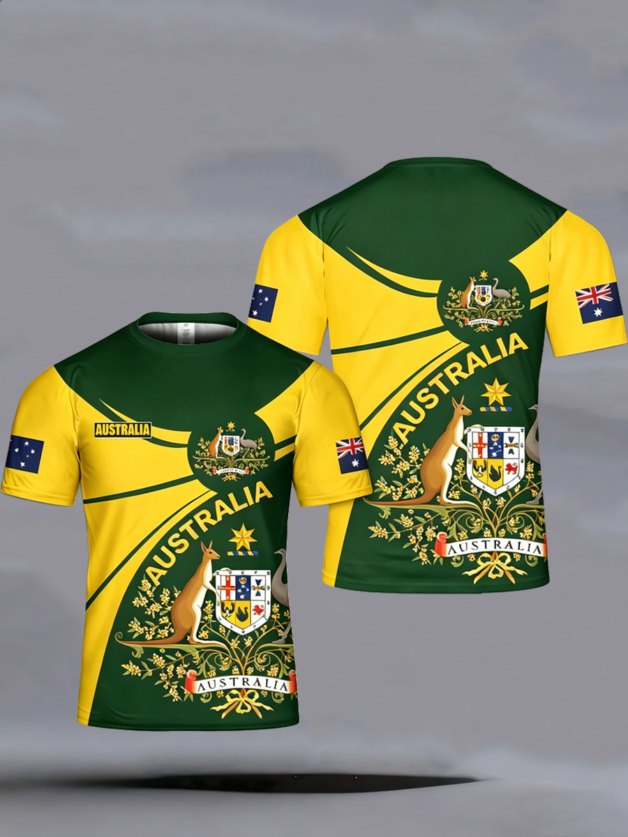 Men's Australian Print short sleeves t-shirt