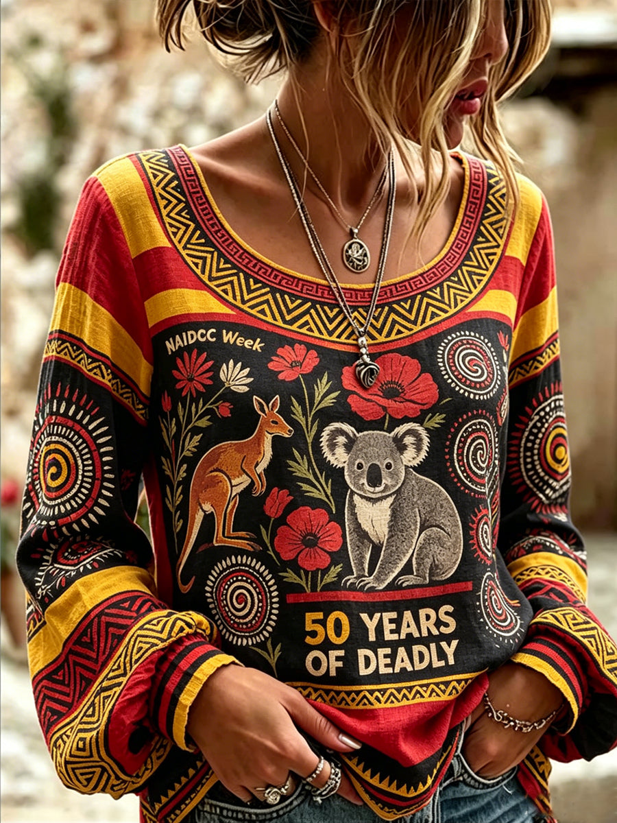 Women's Australia's NAIDOC Week Cotton-Linen Shirt