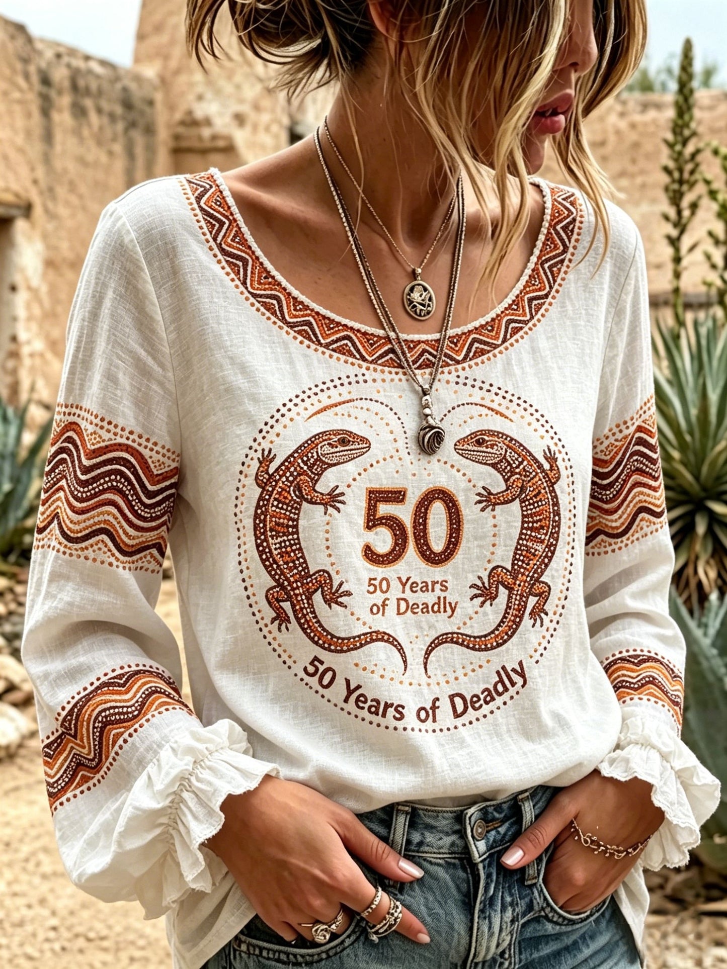 Women's AU Aboriginal Art NAIDOC Week Printed Top