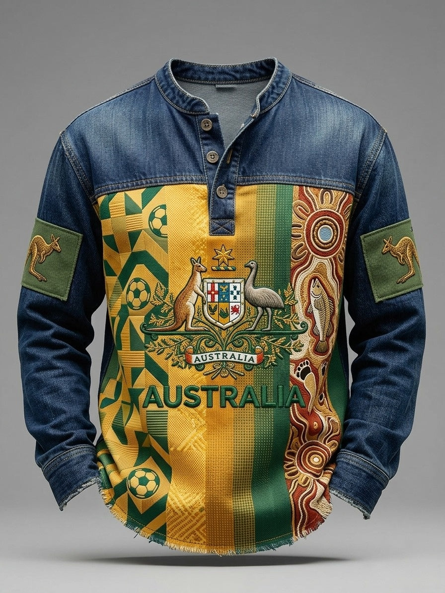 Men's Retro Australian Football V-Neck Jersey