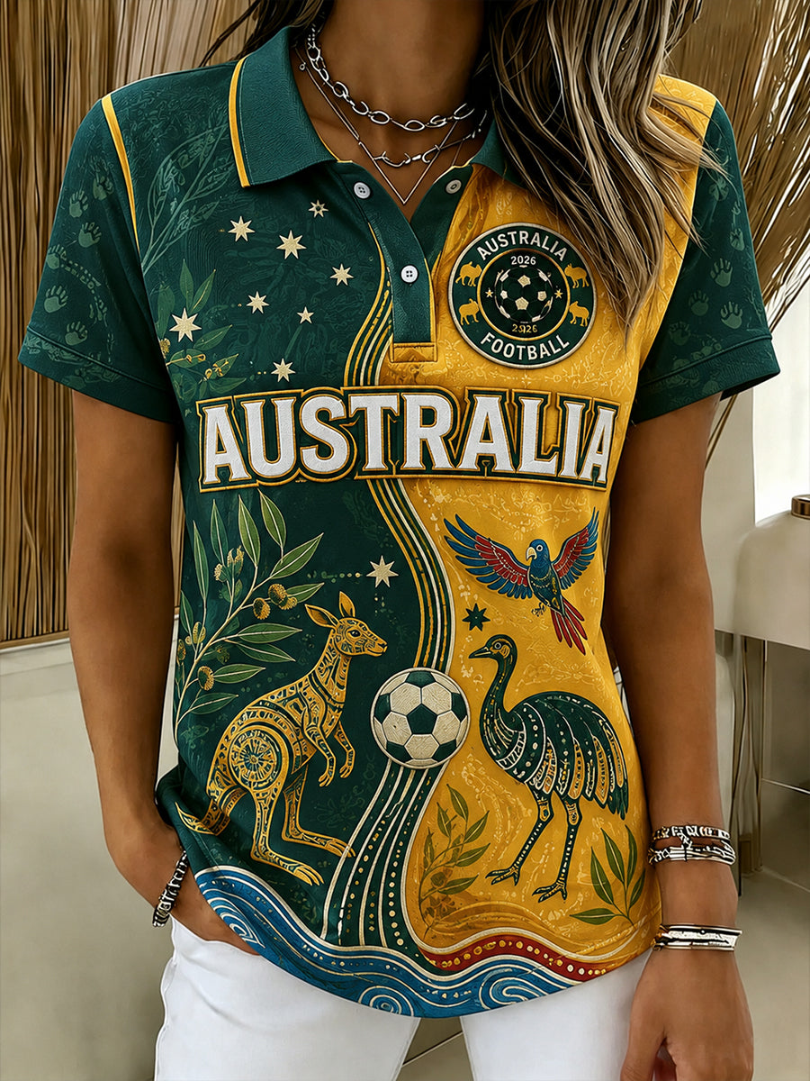 Women's Australia Footabll Polo T-Shirt
