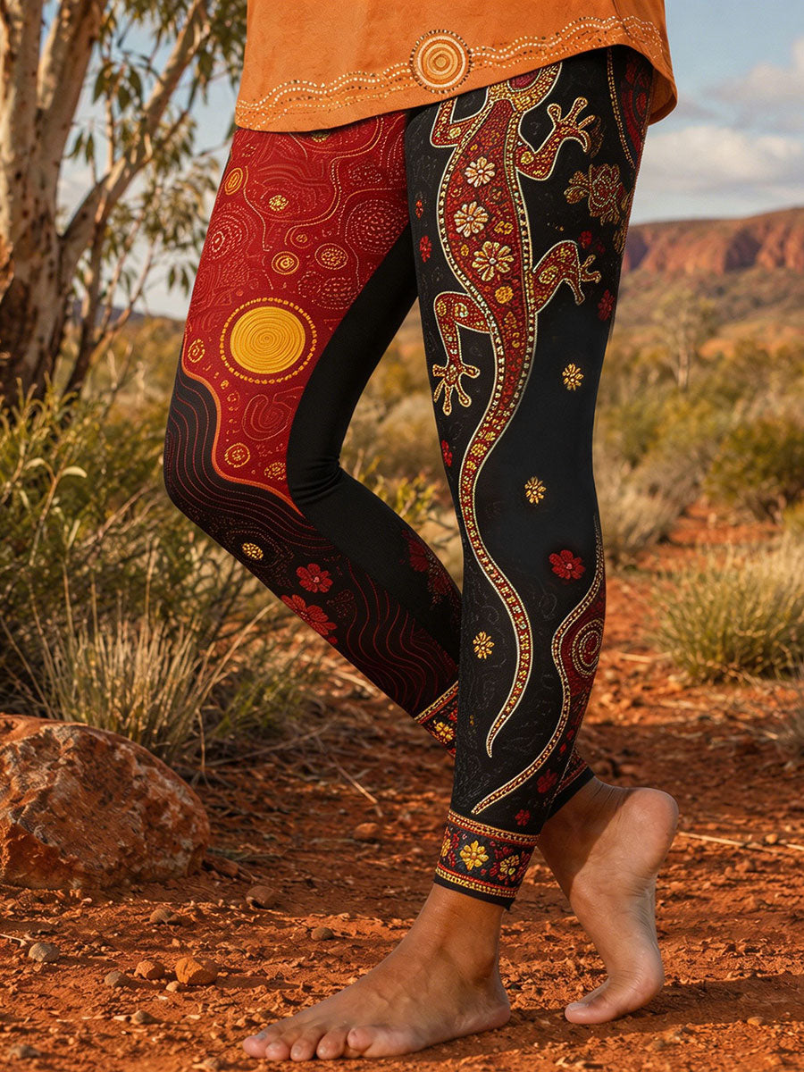 Women's Australian Aboriginal Culture Art Printed Leggings