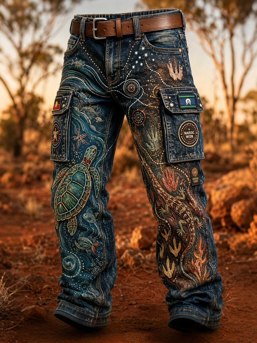 Men's Australia Naidoc Week Casual Work Trousers