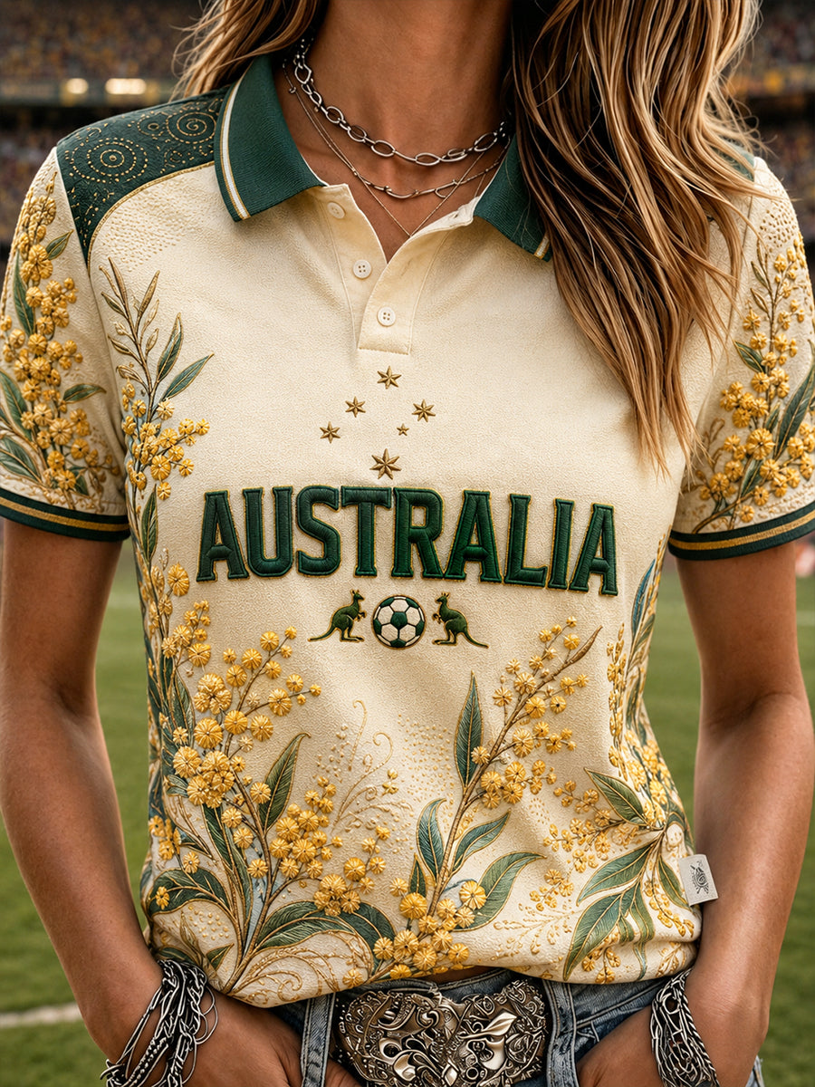 Women's Australia Football Polo T-Shirt
