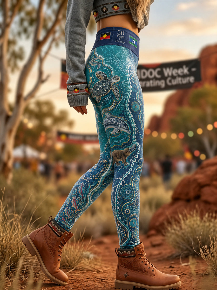 Women's Australia Naidoc Week High-Waisted Slim Fit Casual Leggings