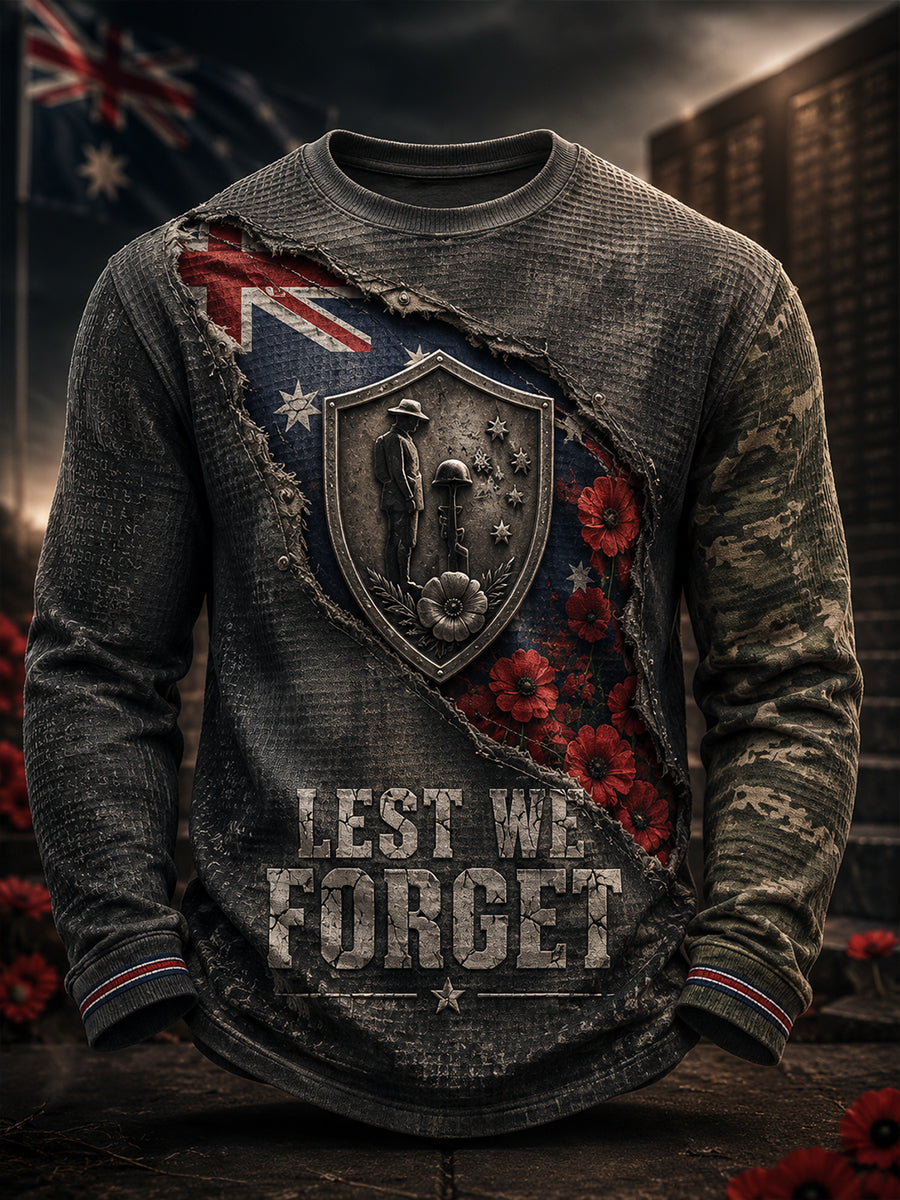 Men's Australian Veterans' Memorial Waffle Long Sleeve T-Shirt