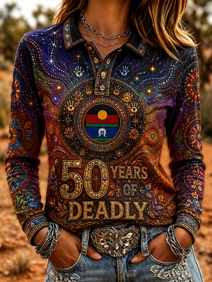 Women's Australia Naidoc Week Long-Sleeve Polo Shirt