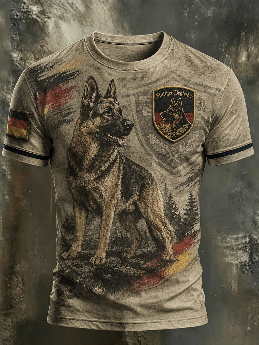 Casual printed T-shirt for German Shepherd lovers