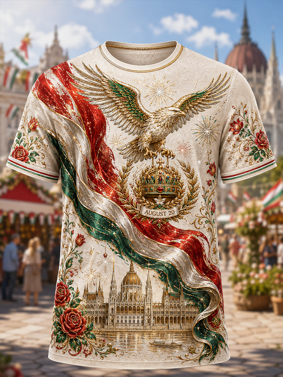 Men's Hungary St. Stephen's Day Short Sleeves T-Shirt