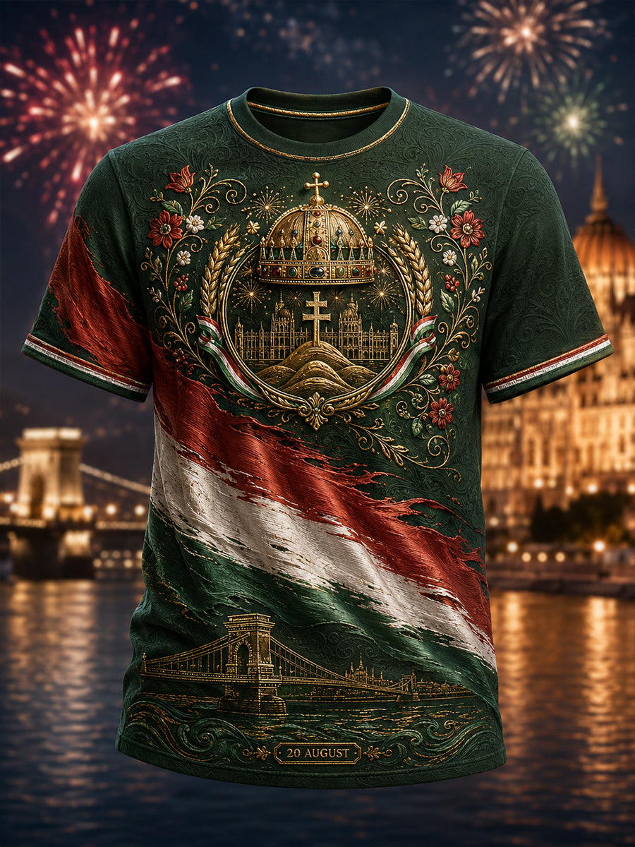 Men's Hungary St. Stephen's Day Short Sleeves T-Shirt