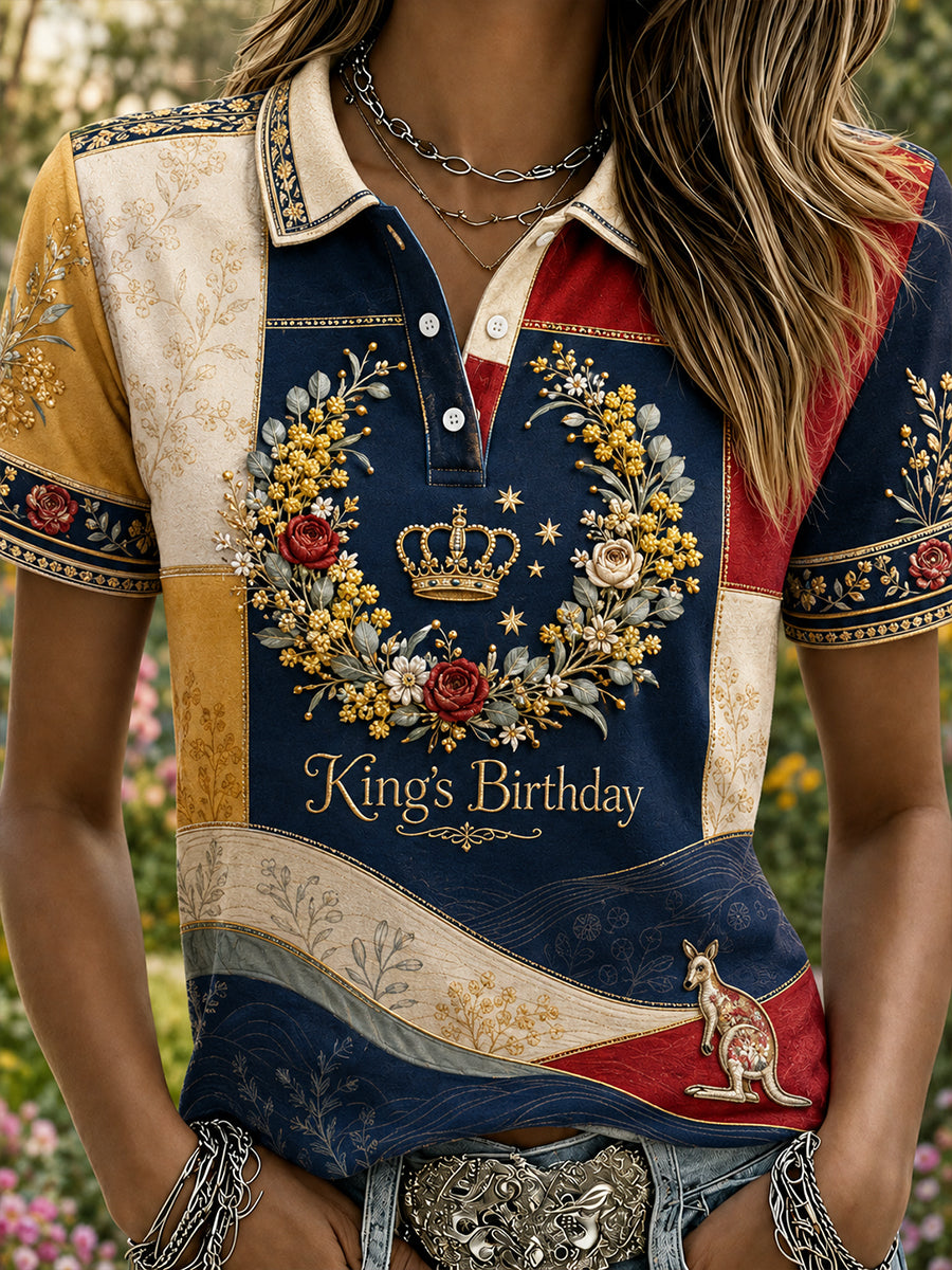 Women's King's Birthday Australia Polo T-Shirt