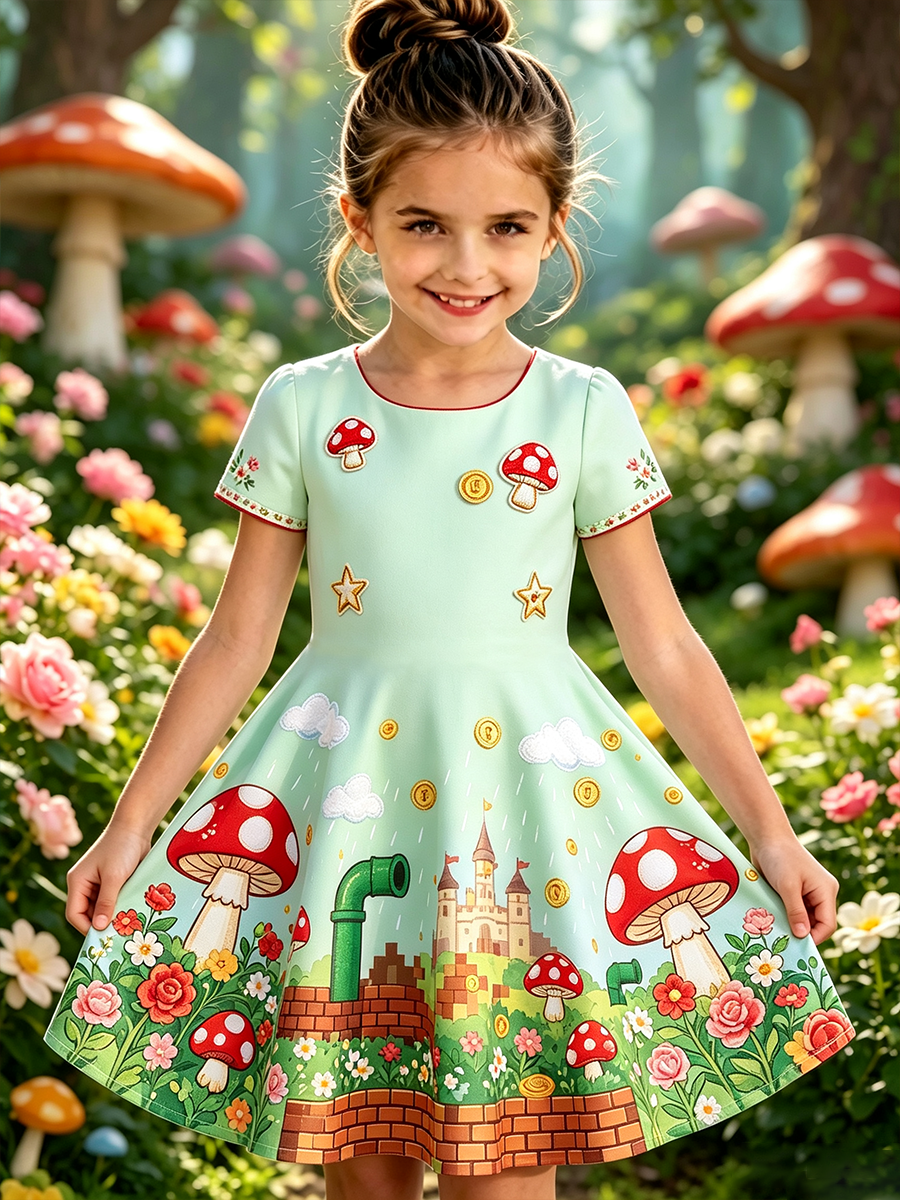 Super Mario Art Print Casual Dress